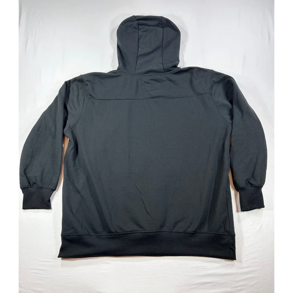 Realtree Mens Fleece Hoodie Black Camo American Flag Logo Sweatshirt XL
